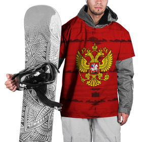Накидка на куртку 3D с принтом Russia Imperium RED в Тюмени, 100% полиэстер |  | abstraction | grunge | russia | sport | абстракция | герб | краска | русский | символика рф | спорт | спортивный | триколор | униформа | форма | я русский