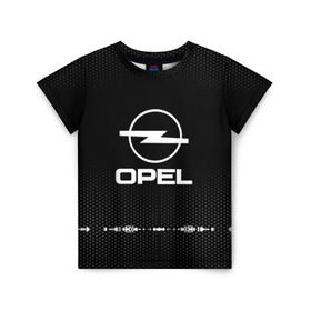 Детская футболка 3D с принтом Opel sport auto abstract в Тюмени, 100% гипоаллергенный полиэфир | прямой крой, круглый вырез горловины, длина до линии бедер, чуть спущенное плечо, ткань немного тянется | Тематика изображения на принте: 