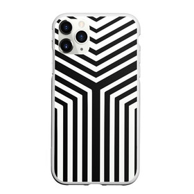 Чехол для iPhone 11 Pro Max матовый с принтом Кибер Зебра в Тюмени, Силикон |  | black and white stripes | geometry | vest | zebra | геометрия | зебра | тельняшка | черно белая полоска