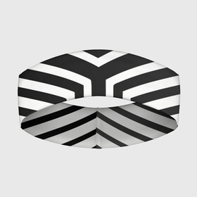 Повязка на голову 3D с принтом Кибер Зебра в Тюмени,  |  | black and white stripes | geometry | vest | zebra | геометрия | зебра | тельняшка | черно белая полоска