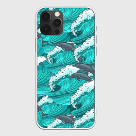 Чехол для iPhone 12 Pro Max с принтом Дельфины в Тюмени, Силикон |  | dolphins | fish | ocean | pattern | sea | summer | waves | волны | дельфины | лето | море | океан | паттерн | рыбы