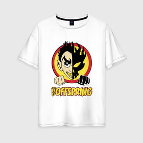 Женская футболка хлопок Oversize с принтом The Offspring в Тюмени, 100% хлопок | свободный крой, круглый ворот, спущенный рукав, длина до линии бедер
 | the offspring | офспринг | оффспринг | рок