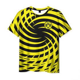 Мужская футболка 3D с принтом FC Borussia Dortmund в Тюмени, 100% полиэфир | прямой крой, круглый вырез горловины, длина до линии бедер | боруссия | дортмунд