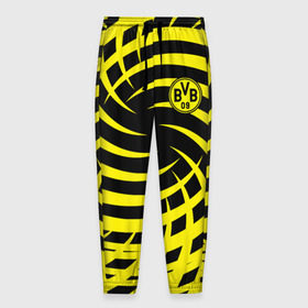 Мужские брюки 3D с принтом FC Borussia Dortmund в Тюмени, 100% полиэстер | манжеты по низу, эластичный пояс регулируется шнурком, по бокам два кармана без застежек, внутренняя часть кармана из мелкой сетки | боруссия | дортмунд