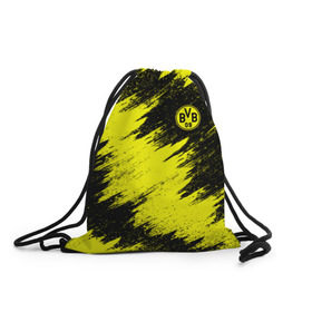 Рюкзак-мешок 3D с принтом FC Borussia Dortmund в Тюмени, 100% полиэстер | плотность ткани — 200 г/м2, размер — 35 х 45 см; лямки — толстые шнурки, застежка на шнуровке, без карманов и подкладки | Тематика изображения на принте: боруссия | дортмунд