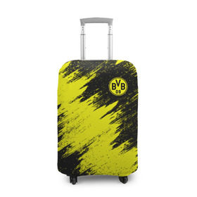 Чехол для чемодана 3D с принтом FC Borussia Dortmund в Тюмени, 86% полиэфир, 14% спандекс | двустороннее нанесение принта, прорези для ручек и колес | боруссия | дортмунд