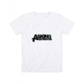 Детская футболка хлопок с принтом Asking Alexandria в Тюмени, 100% хлопок | круглый вырез горловины, полуприлегающий силуэт, длина до линии бедер | asking alexandria | метал