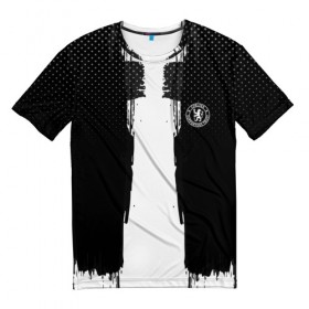 Мужская футболка 3D с принтом Chelsea sport sport uniform в Тюмени, 100% полиэфир | прямой крой, круглый вырез горловины, длина до линии бедер | Тематика изображения на принте: 