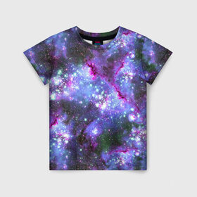Детская футболка 3D с принтом Сияние звёзд в Тюмени, 100% гипоаллергенный полиэфир | прямой крой, круглый вырез горловины, длина до линии бедер, чуть спущенное плечо, ткань немного тянется | abstraction | cosmos | nebula | space | star | universe | абстракция | вселенная | звезды | космос | мир | планеты