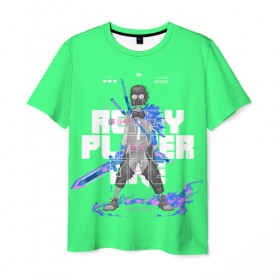 Мужская футболка 3D с принтом Parzival в Тюмени, 100% полиэфир | прямой крой, круглый вырез горловины, длина до линии бедер | 