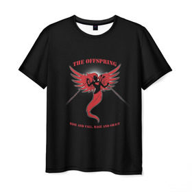 Мужская футболка 3D с принтом The Offspring в Тюмени, 100% полиэфир | прямой крой, круглый вырез горловины, длина до линии бедер | the offspring | офспринг | оффспринг | рок