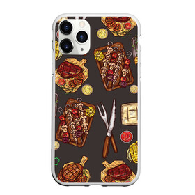 Чехол для iPhone 11 Pro матовый с принтом Вкуснятина в Тюмени, Силикон |  | барбекю | еда | кулинария | мясо | повар | стейк | шашлык