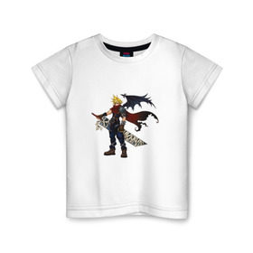Детская футболка хлопок с принтом Final Fantasy в Тюмени, 100% хлопок | круглый вырез горловины, полуприлегающий силуэт, длина до линии бедер | 