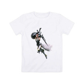 Детская футболка хлопок с принтом Lightning в Тюмени, 100% хлопок | круглый вырез горловины, полуприлегающий силуэт, длина до линии бедер | final fantasy | лайтнинг | последняя фантазия