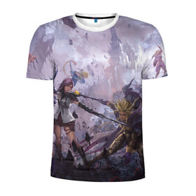 Мужская футболка 3D спортивная с принтом  Final Fantasy  в Тюмени, 100% полиэстер с улучшенными характеристиками | приталенный силуэт, круглая горловина, широкие плечи, сужается к линии бедра | final fantasy | последняя фантазия