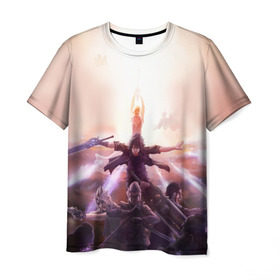 Мужская футболка 3D с принтом Final Fantasy XV в Тюмени, 100% полиэфир | прямой крой, круглый вырез горловины, длина до линии бедер | 