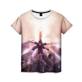 Женская футболка 3D с принтом Final Fantasy XV в Тюмени, 100% полиэфир ( синтетическое хлопкоподобное полотно) | прямой крой, круглый вырез горловины, длина до линии бедер | 