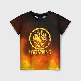 Детская футболка 3D с принтом The Offspring в Тюмени, 100% гипоаллергенный полиэфир | прямой крой, круглый вырез горловины, длина до линии бедер, чуть спущенное плечо, ткань немного тянется | the offspring | офспринг | оффспринг | рок