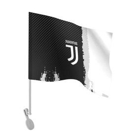 Флаг для автомобиля с принтом JUVENTUS в Тюмени, 100% полиэстер | Размер: 30*21 см | football | soccer | ювентус
