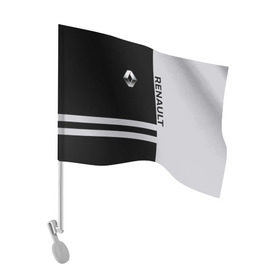 Флаг для автомобиля с принтом Renault в Тюмени, 100% полиэстер | Размер: 30*21 см | crossover | dokker | duster | group | logan | renault | sandero | sport | stepway | авто | автомобиль | групп | знак | логан | лого | машина | рено | седан | символ | спорт | тачка | хэтчбек | эмблема