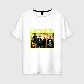 Женская футболка хлопок Oversize с принтом Группа The Offspring в Тюмени, 100% хлопок | свободный крой, круглый ворот, спущенный рукав, длина до линии бедер
 | offspring | офспринг | оффспринг | рок