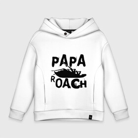 Детское худи Oversize хлопок с принтом Papa Roach в Тюмени, френч-терри — 70% хлопок, 30% полиэстер. Мягкий теплый начес внутри —100% хлопок | боковые карманы, эластичные манжеты и нижняя кромка, капюшон на магнитной кнопке | papa roach | roach | папа роач | папароач | папароч | роач | роч