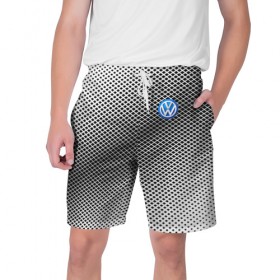 Мужские шорты 3D с принтом VOLKSWAGEN SPORT в Тюмени,  полиэстер 100% | прямой крой, два кармана без застежек по бокам. Мягкая трикотажная резинка на поясе, внутри которой широкие завязки. Длина чуть выше колен | 