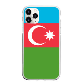 Чехол для iPhone 11 Pro матовый с принтом Азербайджан в Тюмени, Силикон |  | azerbaijan | azrbaycan | звезда | ислам | полумесяц | флаг