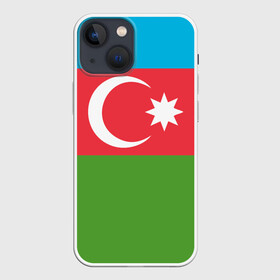 Чехол для iPhone 13 mini с принтом Азербайджан в Тюмени,  |  | azerbaijan | azrbaycan | звезда | ислам | полумесяц | флаг