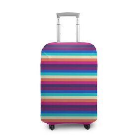 Чехол для чемодана 3D с принтом Радуга в Тюмени, 86% полиэфир, 14% спандекс | двустороннее нанесение принта, прорези для ручек и колес | yaay | yaay design | весна | желтый | морская | моряк | полоски | угол