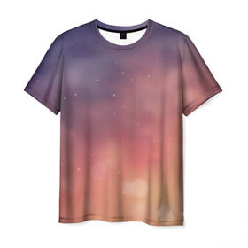 Мужская футболка 3D с принтом Абстракция Градиент Текстура в Тюмени, 100% полиэфир | прямой крой, круглый вырез горловины, длина до линии бедер | gradient | sky | небо