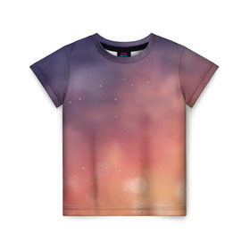 Детская футболка 3D с принтом Абстракция Градиент Текстура в Тюмени, 100% гипоаллергенный полиэфир | прямой крой, круглый вырез горловины, длина до линии бедер, чуть спущенное плечо, ткань немного тянется | Тематика изображения на принте: gradient | sky | небо