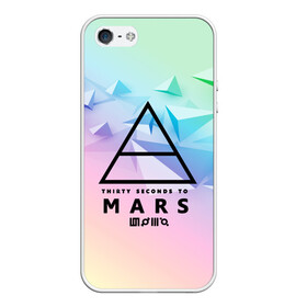 Чехол для iPhone 5/5S матовый с принтом 30 Seconds to Mars в Тюмени, Силикон | Область печати: задняя сторона чехла, без боковых панелей | 30 seconds to mars | punk | rock | альтернативный хип хоп | группа | инди поп | музыка | музыкальное произведение | ноты | панк | регги | рок | синти поп