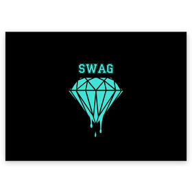 Поздравительная открытка с принтом Swag diamond в Тюмени, 100% бумага | плотность бумаги 280 г/м2, матовая, на обратной стороне линовка и место для марки
 | Тематика изображения на принте: 