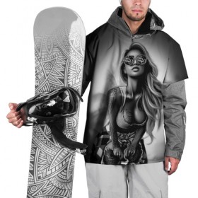 Накидка на куртку 3D с принтом Trap girl в Тюмени, 100% полиэстер |  | девушка | мода | пляж | стиль