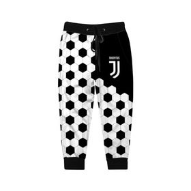 Детские брюки 3D с принтом Juventus в Тюмени, 100% полиэстер | манжеты по низу, эластичный пояс регулируется шнурком, по бокам два кармана без застежек, внутренняя часть кармана из мелкой сетки | 