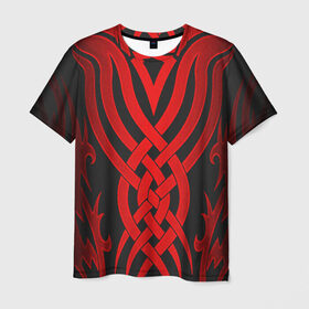 Мужская футболка 3D с принтом Ornament II в Тюмени, 100% полиэфир | прямой крой, круглый вырез горловины, длина до линии бедер | орнамент | рисунок | тату | татуировка | узор