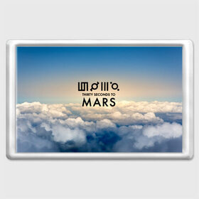 Магнит 45*70 с принтом 30 Seconds to Mars в Тюмени, Пластик | Размер: 78*52 мм; Размер печати: 70*45 | Тематика изображения на принте: 