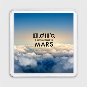 Магнит 55*55 с принтом 30 Seconds to Mars в Тюмени, Пластик | Размер: 65*65 мм; Размер печати: 55*55 мм | Тематика изображения на принте: 