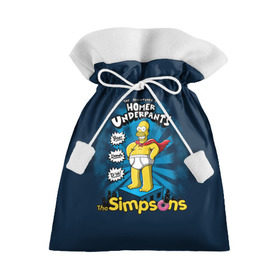 Подарочный 3D мешок с принтом Гомер Супергерой в Тюмени, 100% полиэстер | Размер: 29*39 см | bart | beer | family | hero | homer | lisa | maggie | marge | simpson | simpsons | superhero | thesimpsons | барт | герой | гомер | город | лиза | мардж | мегги | семья | симпсоны | супергерой