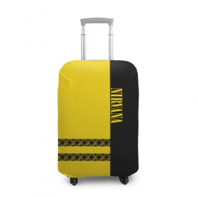 Чехол для чемодана 3D с принтом Nirvana в Тюмени, 86% полиэфир, 14% спандекс | двустороннее нанесение принта, прорези для ручек и колес | kurt cobain | nirvana | курт кобейн | нервана | нирвана | рок группа