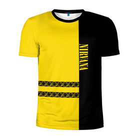 Мужская футболка 3D спортивная с принтом Nirvana в Тюмени, 100% полиэстер с улучшенными характеристиками | приталенный силуэт, круглая горловина, широкие плечи, сужается к линии бедра | kurt cobain | nirvana | курт кобейн | нервана | нирвана | рок группа
