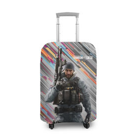 Чехол для чемодана 3D с принтом Rainbow Six Siege в Тюмени, 86% полиэфир, 14% спандекс | двустороннее нанесение принта, прорези для ручек и колес | battlefield | call of duty | clancy | cod | counter | csgo | game | rainbow | six | strike | tom | игра | клэнси | код | ксго | том | шутер