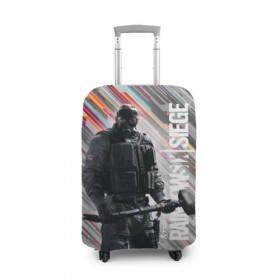 Чехол для чемодана 3D с принтом Rainbow Six Siege в Тюмени, 86% полиэфир, 14% спандекс | двустороннее нанесение принта, прорези для ручек и колес | battlefield | call of duty | clancy | cod | counter | csgo | game | rainbow | six | strike | tom | игра | клэнси | код | ксго | том | шутер