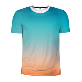 Мужская футболка 3D спортивная с принтом Абстракция Градиент Текстура в Тюмени, 100% полиэстер с улучшенными характеристиками | приталенный силуэт, круглая горловина, широкие плечи, сужается к линии бедра | Тематика изображения на принте: 