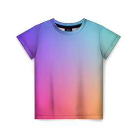 Детская футболка 3D с принтом Абстракция Градиент Текстура в Тюмени, 100% гипоаллергенный полиэфир | прямой крой, круглый вырез горловины, длина до линии бедер, чуть спущенное плечо, ткань немного тянется | Тематика изображения на принте: gradient | разноцветный | яркий