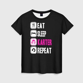 Женская футболка 3D с принтом Вика Картер в Тюмени, 100% полиэфир ( синтетическое хлопкоподобное полотно) | прямой крой, круглый вырез горловины, длина до линии бедер | streamfest | стрим | стримфест | твитч | твич | фест