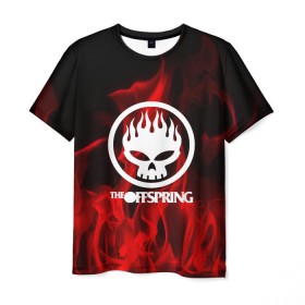 Мужская футболка 3D с принтом The Offspring в Тюмени, 100% полиэфир | прямой крой, круглый вырез горловины, длина до линии бедер | punk | rock | the offspring | альтернативный хип хоп | группа | инди поп | музыка | музыкальное произведение | ноты | огонь | панк | регги | рок | синти поп