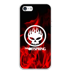 Чехол для iPhone 5/5S матовый с принтом The Offspring в Тюмени, Силикон | Область печати: задняя сторона чехла, без боковых панелей | punk | rock | the offspring | альтернативный хип хоп | группа | инди поп | музыка | музыкальное произведение | ноты | огонь | панк | регги | рок | синти поп