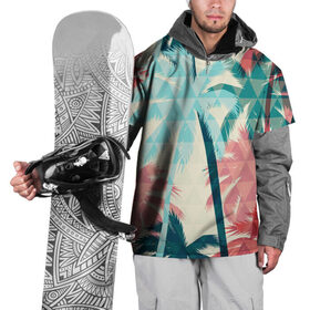 Накидка на куртку 3D с принтом Абстракция Пальмы Текстура в Тюмени, 100% полиэстер |  | Тематика изображения на принте: pattern | texture | абстракция | лето | листья | море | отдых | отпуск | пальмы | пляж | текстура